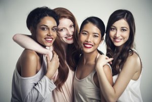 photo of smiling teens